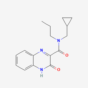 molecular formula C16H19N3O2 B13873043 N-(cyclopropylmethyl)-3-oxo-N-propyl-4H-quinoxaline-2-carboxamide 