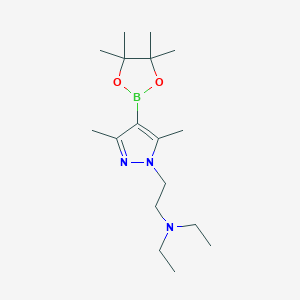 2-[3,5-dimethyl-4-(4,4,5,5-tetramethyl-1,3,2-dioxaborolan-2-yl)pyrazol-1-yl]-N,N-diethylethanamine