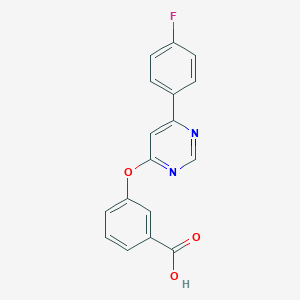 molecular formula C17H11FN2O3 B1387309 3-{[6-(4-Fluorophenyl)pyrimidin-4-yl]oxy}benzoic acid CAS No. 1171894-01-1