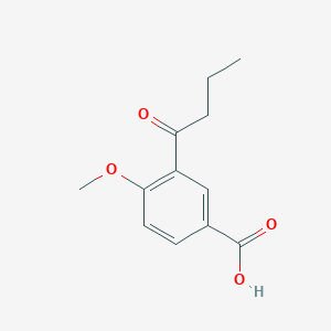 molecular formula C12H14O4 B13873104 3-Butanoyl-4-methoxybenzoic acid 