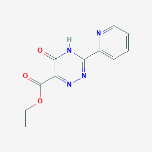 molecular formula C11H10N4O3 B13873112 2,5-dihydro-5-oxo-3-(2-pyridinyl)-1,2,4-Triazine-6-carboxylic acid ethyl ester CAS No. 36286-79-0