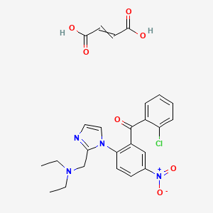 molecular formula C25H25ClN4O7 B13873133 Nizofenone (fumarate) 