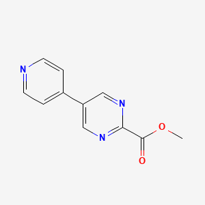 molecular formula C11H9N3O2 B13873138 Methyl 5-pyridin-4-ylpyrimidine-2-carboxylate 