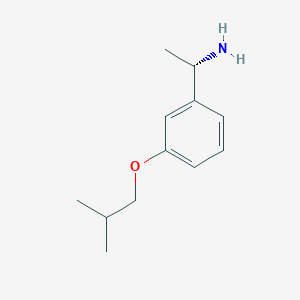 molecular formula C12H19NO B1387316 (S)-1-(3-Isobutoxyphenyl)ethylamine CAS No. 1213422-67-3