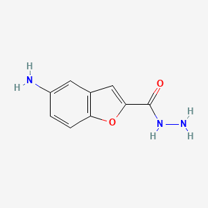 molecular formula C9H9N3O2 B1387317 5-Amino-1-benzofuran-2-carbohydrazide CAS No. 1048913-38-7