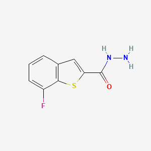 molecular formula C9H7FN2OS B1387318 7-Fluoro-1-benzothiophene-2-carbohydrazide CAS No. 1048913-86-5