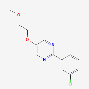 molecular formula C13H13ClN2O2 B13873182 2-(3-Chlorophenyl)-5-(2-methoxyethoxy)pyrimidine 