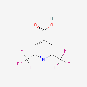 molecular formula C8H3F6NO2 B1387323 2,6-Bis(trifluoromethyl)pyridine-4-carboxylic acid CAS No. 1092343-70-8