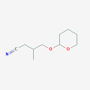 molecular formula C10H17NO2 B13873240 3-Methyl-4-(oxan-2-yloxy)butanenitrile 