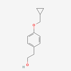 molecular formula C12H16O2 B13873302 2-[4-(Cyclopropylmethoxy)phenyl]ethanol 