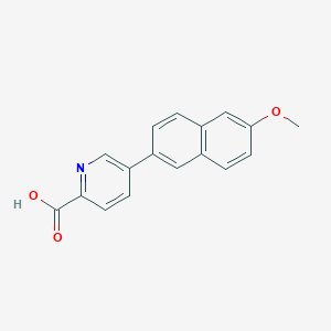 molecular formula C17H13NO3 B13873326 5-[6-(Methyloxy)-2-naphthalenyl]-2-pyridinecarboxylic acid 