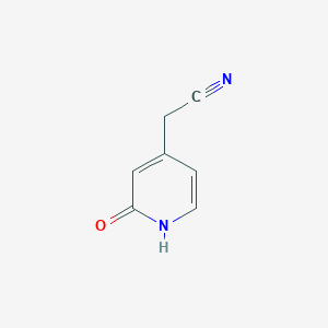 molecular formula C7H6N2O B13873344 2-(2-Oxo-1,2-dihydropyridin-4-yl)acetonitrile 