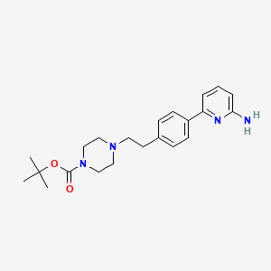 molecular formula C22H30N4O2 B13873359 Tert-butyl 4-[2-[4-(6-aminopyridin-2-yl)phenyl]ethyl]piperazine-1-carboxylate 