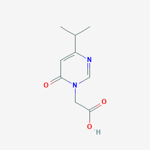 molecular formula C9H12N2O3 B1387336 (4-isopropyl-6-oxopyrimidin-1(6{H})-yl)acetic acid CAS No. 1105193-60-9