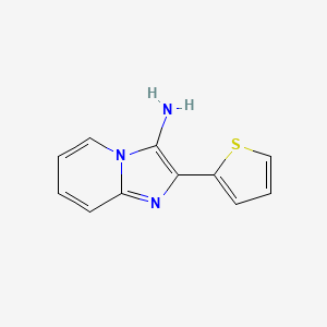 molecular formula C11H9N3S B1387339 2-(Thiophen-2-yl)imidazo[1,2-a]pyridin-3-amine CAS No. 1105195-06-9