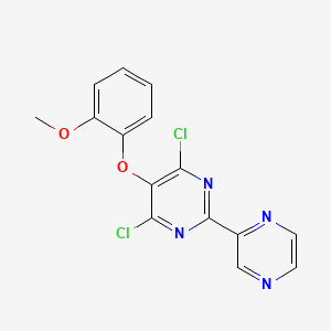 4,6-Dichloro-5-(2-methoxyphenoxy)-2-pyrazin-2-ylpyrimidine