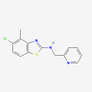 molecular formula C14H12ClN3S B1387345 5-chloro-4-methyl-N-(pyridin-2-ylmethyl)-1,3-benzothiazol-2-amine CAS No. 1105191-46-5