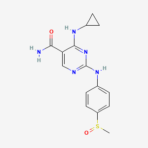 4-(cyclopropylamino)-2-(4-methylsulfinylanilino)pyrimidine-5-carboxamide