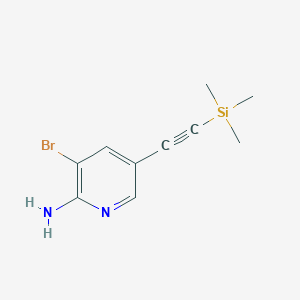 3-Bromo-5-(2-trimethylsilylethynyl)pyridin-2-amine