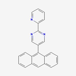 molecular formula C23H15N3 B13873461 5-Anthracen-9-yl-2-pyridin-2-ylpyrimidine 