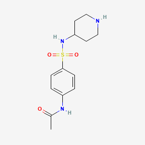 molecular formula C13H19N3O3S B13873462 N-[4-(piperidin-4-ylsulfamoyl)phenyl]acetamide 