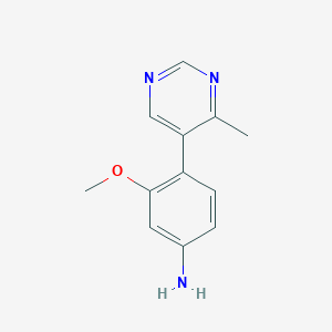 3-Methoxy-4-(4-methylpyrimidin-5-yl)aniline