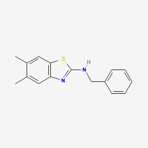 molecular formula C16H16N2S B1387347 N-benzyl-5,6-dimethyl-1,3-benzothiazol-2-amine CAS No. 1105191-61-4