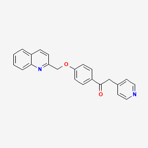 2-(Pyridin-4-yl)-1-(4-(quinolin-2-ylmethoxy)phenyl)ethan-1-one