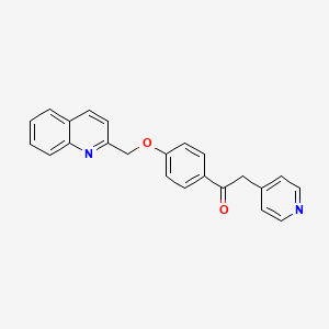 molecular formula C23H18N2O2 B1387348 2-(Pyridin-4-yl)-1-(4-(quinolin-2-ylmethoxy)phenyl)ethan-1-one CAS No. 871507-15-2