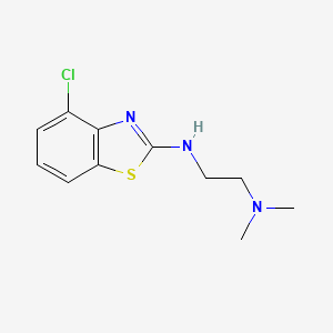 molecular formula C11H14ClN3S B1387349 N'-(4-chloro-1,3-benzothiazol-2-yl)-N,N-dimethylethane-1,2-diamine CAS No. 1105195-39-8