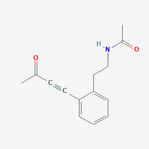 molecular formula C14H15NO2 B13873491 N-[2-[2-(3-oxobut-1-ynyl)phenyl]ethyl]acetamide 