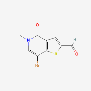 7-Bromo-5-methyl-4-oxo-4,5-dihydrothieno[3,2-c]pyridine-2-carbaldehyde