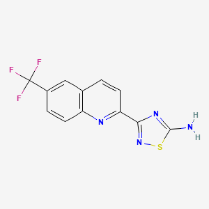 3-(6-(Trifluoromethyl)quinolin-2-yl)-1,2,4-thiadiazol-5-amine