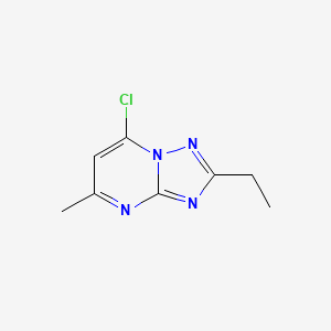 molecular formula C8H9ClN4 B1387353 7-Chloro-2-ethyl-5-methyl[1,2,4]triazolo[1,5-a]pyrimidine CAS No. 28565-42-6