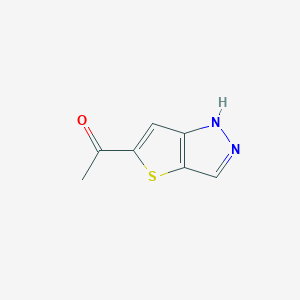 molecular formula C7H6N2OS B13873533 1-(1H-thieno[3,2-c]pyrazol-5-yl)ethanone 