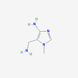 molecular formula C5H10N4 B13873543 4-amino-1-methyl-1H-Imidazole-5-methanamine 