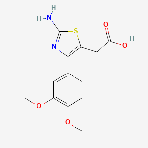 [2-Amino-4-(3,4-dimethoxy-phenyl)-thiazol-5-yl]-acetic acid