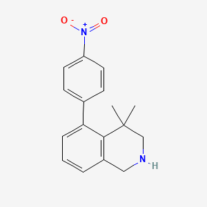 molecular formula C17H18N2O2 B13873573 4,4-dimethyl-5-(4-nitrophenyl)-2,3-dihydro-1H-isoquinoline 