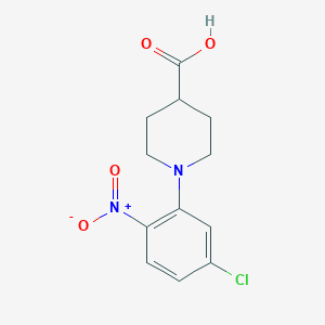 molecular formula C12H13ClN2O4 B1387358 1-(5-Chloro-2-nitrophenyl)-4-piperidinecarboxylic acid CAS No. 847408-08-6