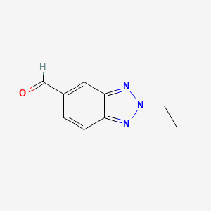 molecular formula C9H9N3O B13873594 2-Ethylbenzotriazole-5-carbaldehyde 