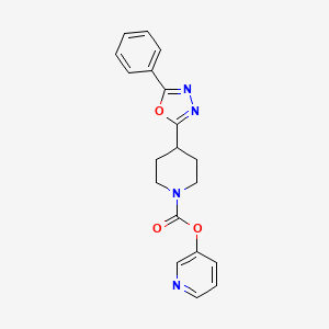 Pyridin-3-yl 4-(5-phenyl-1,3,4-oxadiazol-2-yl)piperidine-1-carboxylate