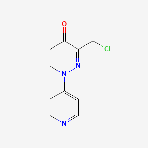 molecular formula C10H8ClN3O B13873604 3-(Chloromethyl)-1-pyridin-4-ylpyridazin-4-one 