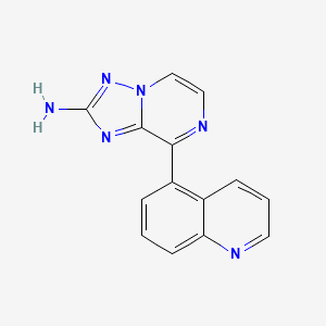 molecular formula C14H10N6 B13873628 8-Quinolin-5-yl-[1,2,4]triazolo[1,5-a]pyrazin-2-amine 