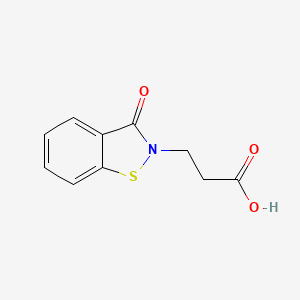 molecular formula C10H9NO3S B1387363 3-(3-oxo-1,2-benzothiazol-2(3H)-yl)propanoic acid CAS No. 89139-48-0