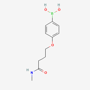 molecular formula C11H16BNO4 B13873631 [4-[4-(Methylamino)-4-oxobutoxy]phenyl]boronic acid 