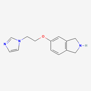 molecular formula C13H15N3O B13873636 5-(2-imidazol-1-ylethoxy)-2,3-dihydro-1H-isoindole 