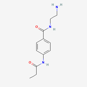 molecular formula C12H17N3O2 B1387365 {N}-(2-aminoethyl)-4-(propionylamino)benzamide CAS No. 1105193-31-4