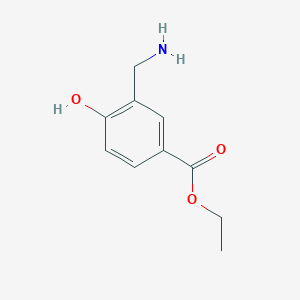 molecular formula C10H13NO3 B13873689 Ethyl 3-(aminomethyl)-4-hydroxybenzoate 