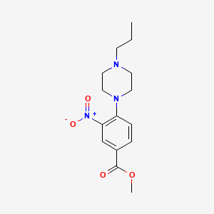 molecular formula C15H21N3O4 B1387369 Methyl 3-nitro-4-(4-propylpiperazin-1-yl)benzoate CAS No. 1171779-72-8