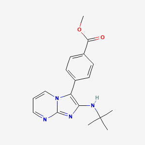molecular formula C18H20N4O2 B1387370 Methyl 4-[2-(tert-butylamino)imidazo[1,2-a]pyrimidin-3-yl]benzoate CAS No. 1171483-68-3